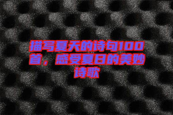 描寫(xiě)夏天的詩(shī)句100首，感受夏日的美妙詩(shī)歌