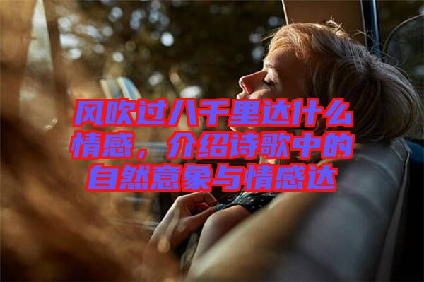 風(fēng)吹過八千里達(dá)什么情感，介紹詩(shī)歌中的自然意象與情感達(dá)