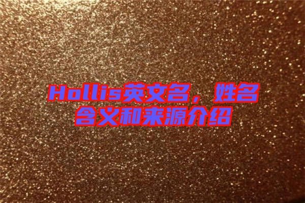 Hollis英文名，姓名含義和來源介紹