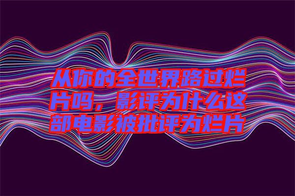 從你的全世界路過爛片嗎，影評(píng)為什么這部電影被批評(píng)為爛片