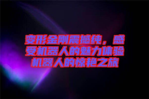 變形金剛震撼純，感受機器人的魅力體驗機器人的驚艷之旅