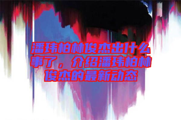 潘瑋柏林俊杰出什么事了，介紹潘瑋柏林俊杰的最新動態(tài)