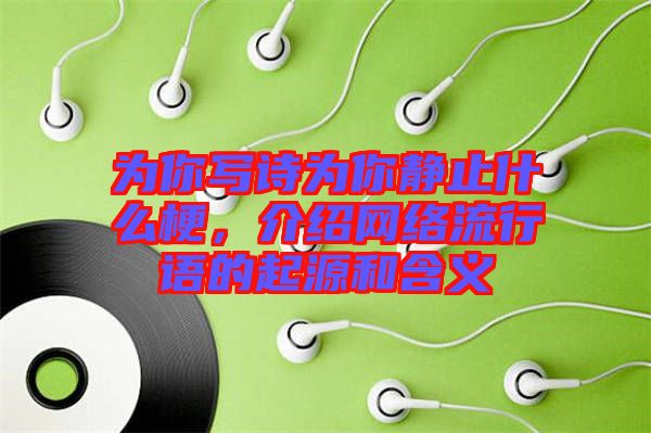 為你寫詩(shī)為你靜止什么梗，介紹網(wǎng)絡(luò)流行語的起源和含義