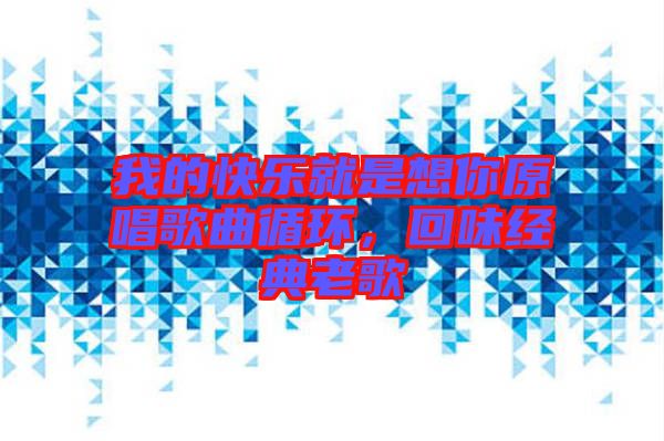我的快樂就是想你原唱歌曲循環(huán)，回味經(jīng)典老歌