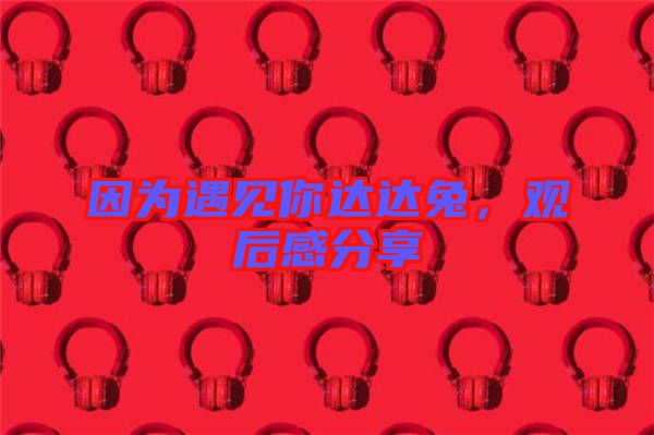 因為遇見你達達兔，觀后感分享