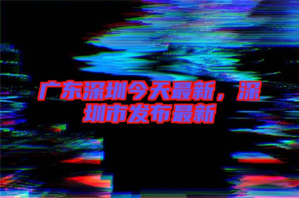 廣東深圳今天最新，深圳市發(fā)布最新