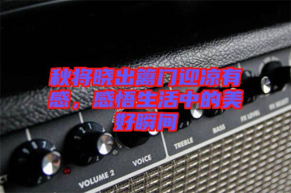 秋將曉出籬門迎涼有感，感悟生活中的美好瞬間