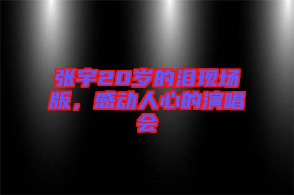 張宇20歲的淚現(xiàn)場(chǎng)版，感動(dòng)人心的演唱會(huì)