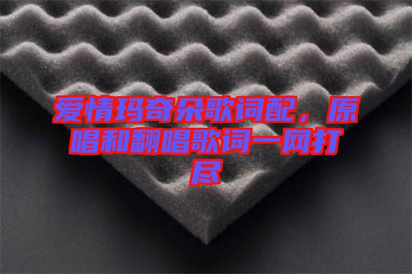 愛情瑪奇朵歌詞配，原唱和翻唱歌詞一網(wǎng)打盡