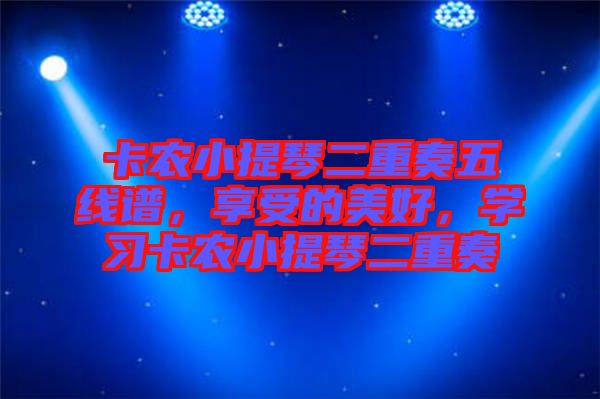 卡農(nóng)小提琴二重奏五線譜，享受的美好，學(xué)習卡農(nóng)小提琴二重奏