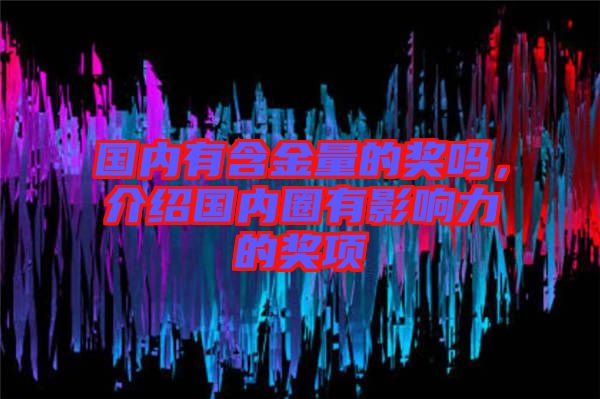 國內有含金量的獎嗎，介紹國內圈有影響力的獎項