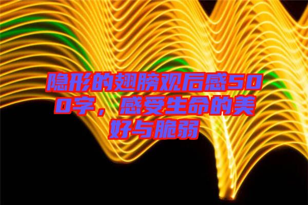 隱形的翅膀觀后感500字，感受生命的美好與脆弱