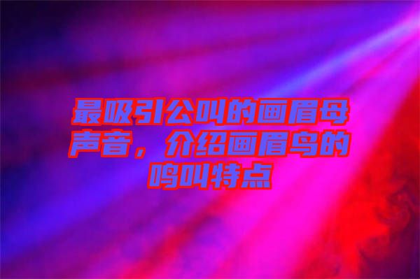 最吸引公叫的畫眉母聲音，介紹畫眉鳥的鳴叫特點(diǎn)