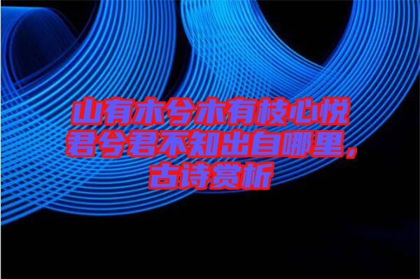 山有木兮木有枝心悅君兮君不知出自哪里，古詩(shī)賞析
