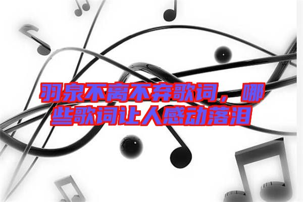 羽泉不離不棄歌詞，哪些歌詞讓人感動(dòng)落淚