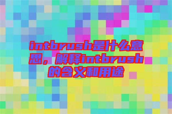 intbrush是什么意思，解釋intbrush的含義和用途