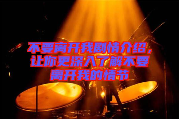 不要離開我劇情介紹，讓你更深入了解不要離開我的情節(jié)