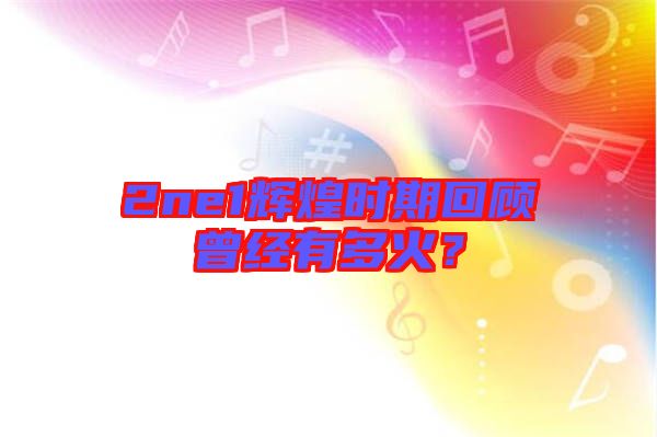 2ne1輝煌時(shí)期回顧曾經(jīng)有多火？