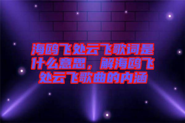 海鷗飛處云飛歌詞是什么意思，解海鷗飛處云飛歌曲的內(nèi)涵
