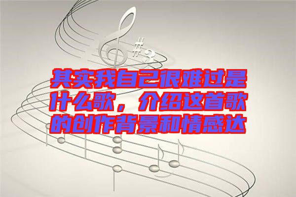 其實我自己很難過是什么歌，介紹這首歌的創(chuàng)作背景和情感達