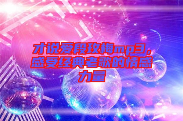 才說(shuō)愛(ài)段玫梅mp3，感受經(jīng)典老歌的情感力量
