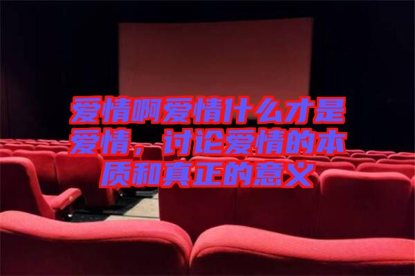 愛情啊愛情什么才是愛情，討論愛情的本質(zhì)和真正的意義