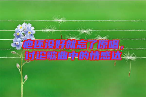疤還沒好就忘了原唱，討論歌曲中的情感達(dá)