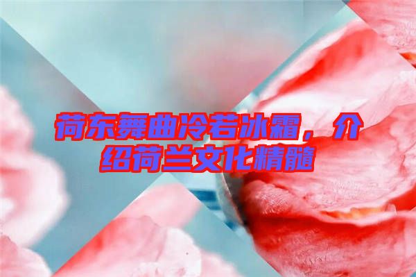 荷東舞曲冷若冰霜，介紹荷蘭文化精髓
