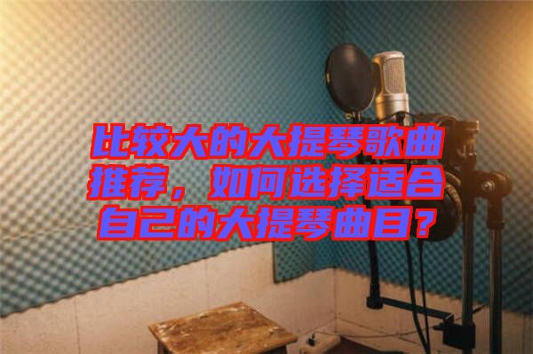 比較大的大提琴歌曲推薦，如何選擇適合自己的大提琴曲目？