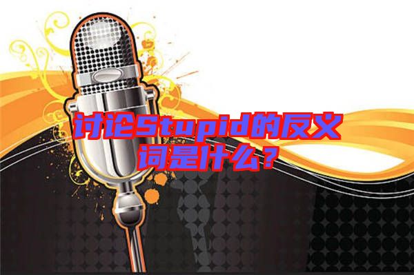 討論Stupid的反義詞是什么？