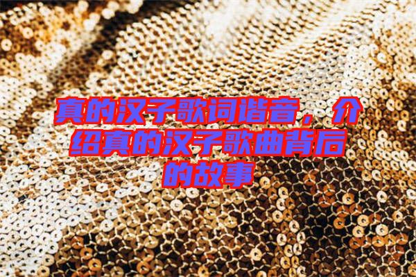 真的漢子歌詞諧音，介紹真的漢子歌曲背后的故事