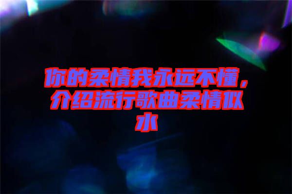 你的柔情我永遠不懂，介紹流行歌曲柔情似水