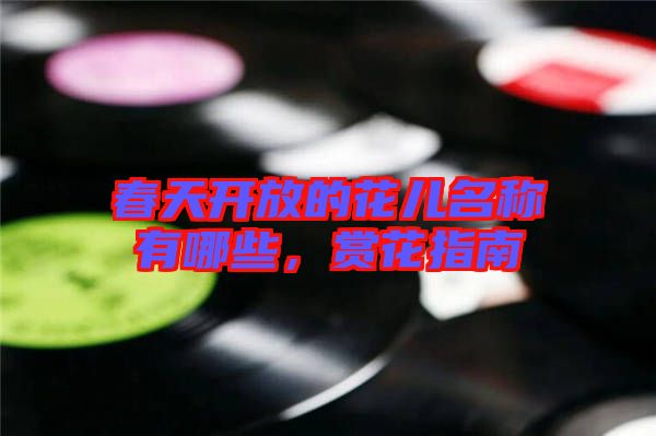 春天開放的花兒名稱有哪些，賞花指南
