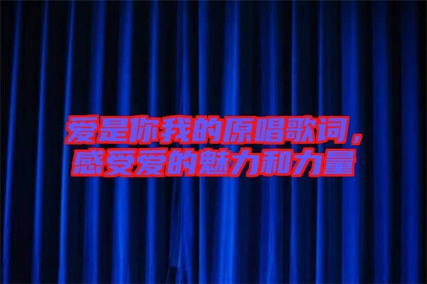 愛是你我的原唱歌詞，感受愛的魅力和力量