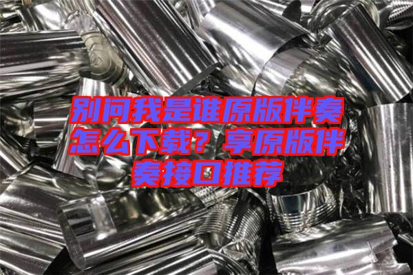 別問(wèn)我是誰(shuí)原版伴奏怎么下載？享原版伴奏接口推薦