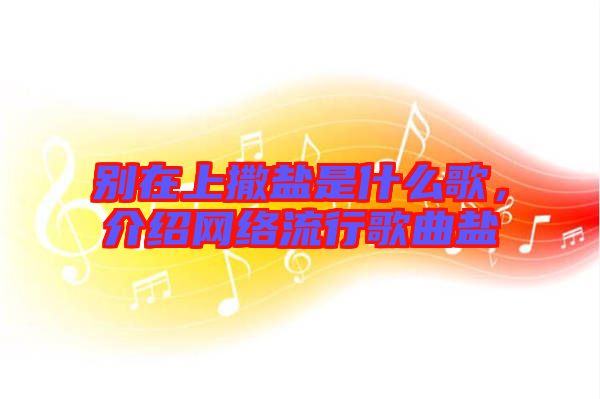 別在上撒鹽是什么歌，介紹網(wǎng)絡流行歌曲鹽