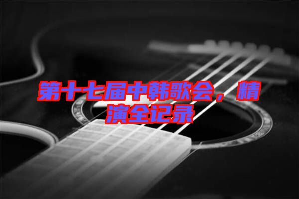 第十七屆中韓歌會(huì)，精演全記錄