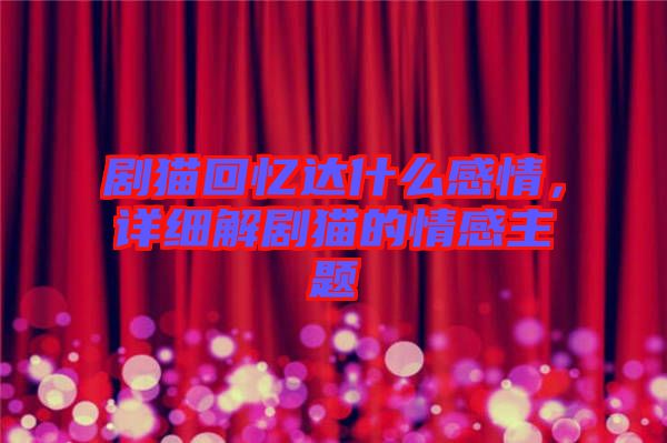 劇貓回憶達(dá)什么感情，詳細(xì)解劇貓的情感主題