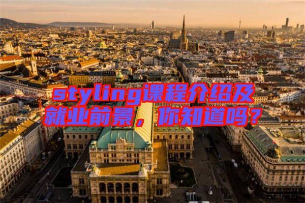 styling課程介紹及就業(yè)前景，你知道嗎？