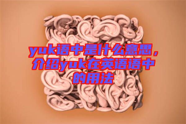 yuk語(yǔ)中是什么意思，介紹yuk在英語(yǔ)語(yǔ)中的用法