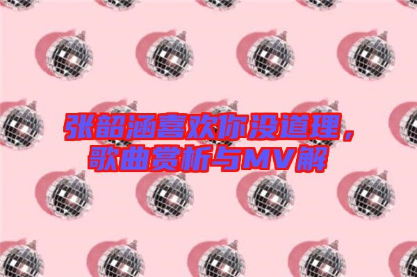 張韶涵喜歡你沒道理，歌曲賞析與MV解