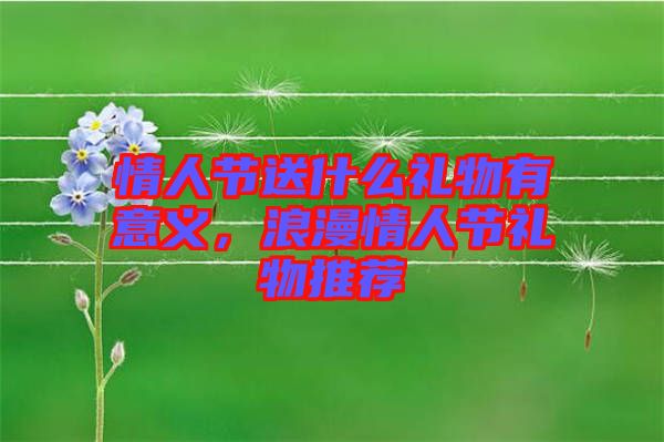 情人節(jié)送什么禮物有意義，浪漫情人節(jié)禮物推薦