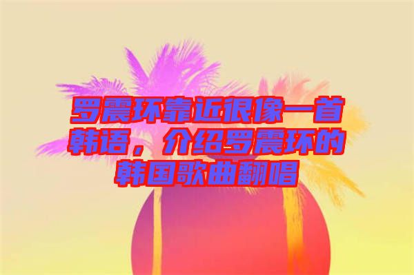 羅震環(huán)靠近很像一首韓語，介紹羅震環(huán)的韓國歌曲翻唱