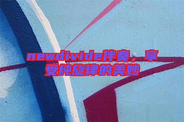 newdivide伴奏，享受純旋律的美妙