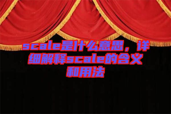 scale是什么意思，詳細(xì)解釋scale的含義和用法