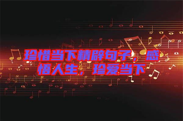 珍惜當(dāng)下精辟句子，感悟人生，珍愛當(dāng)下
