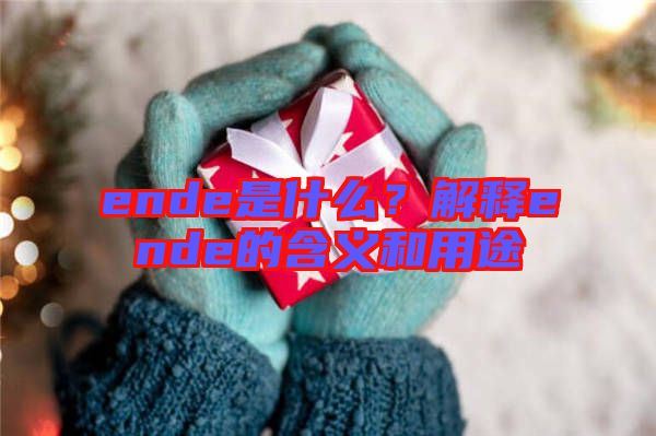 ende是什么？解釋ende的含義和用途