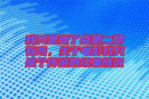 我只是受了點(diǎn)第二部有嗎，關(guān)于電影我只是個(gè)傳說(shuō)的續(xù)集情況