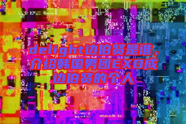 delight邊伯賢是誰，介紹韓國男團EXO成邊伯賢的個人
