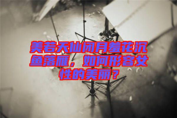 美若天仙閉月羞花沉魚落雁，如何形容女性的美麗？